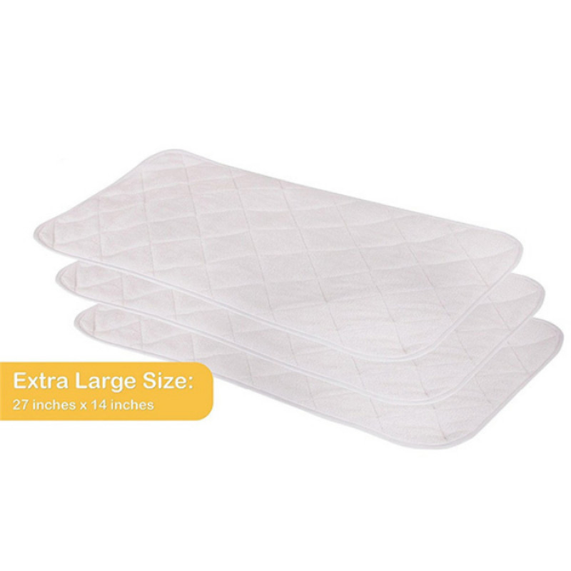 Pack of 3 Hypoallergenic Soft Bamboo Baby Changing Pad Liner Water proof under pad